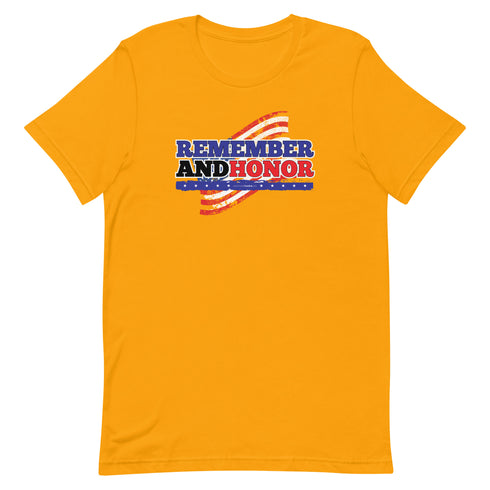 Remember And Honor Memorial Day Short-sleeve unisex t-shirt - Mainstream Freedom